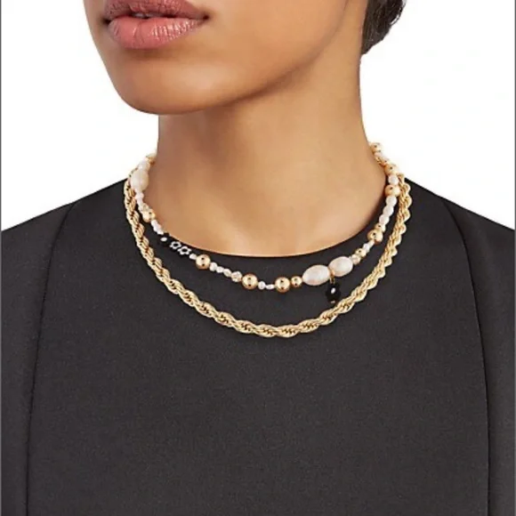 Dannijo Lucy 10K Gold-Plated & Multi-Stone Double-Strand Necklace NWT - Picture 4 of 17